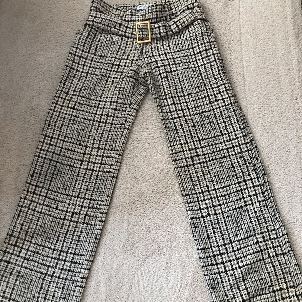 Dolce & Gabbana plaid wool trousers